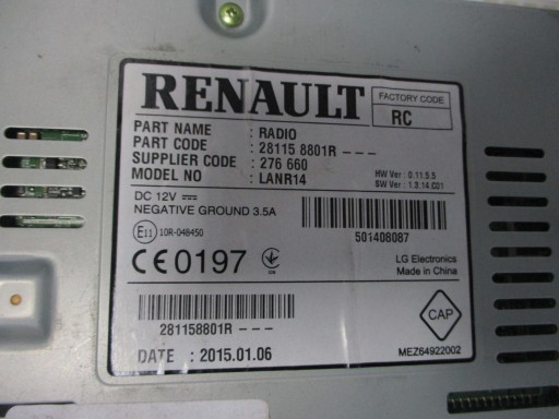module Radia RENAULT ESPACE TALISMAN 281158801R
