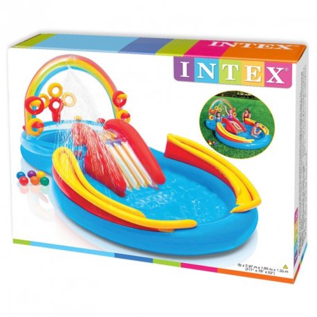 Райдужний майданчик з гіркою Intex ZI-57453