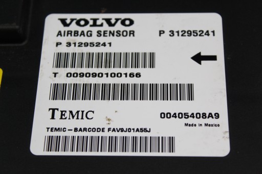 VOLVO XC60 S60 V60 SENSOR modulo airbag AIR BAG