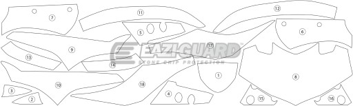 ЗАЩИТНАЯ ПЛЕНКА-ГАЛЬКА СКОЛЫ-YAMAHA R1M 2015-