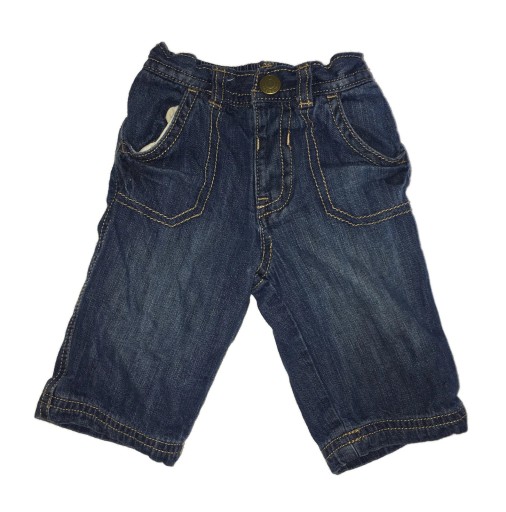 Tmavomodré džínsy strúhané Old Navy 3-6m 62-68