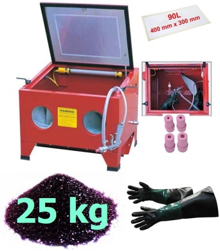 ПІСКОСТРУЙ КАБІННИЙ 90Л + АБРАЗИВ 25 кг