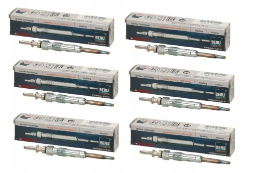 6x beru свічки розжарювання bmw 5 e60 e61 x3 x5 ge102 комплект 6 шт.