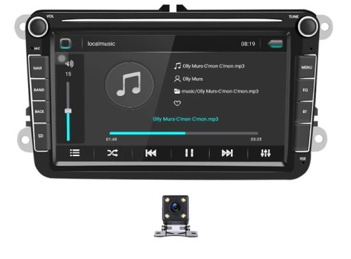 РАДИО 2 DIN ANDROID VW GOLF PASSAT SKODA SEAT + KAM