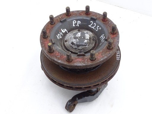 DAF_LF_45_55_06-13_ZWROTNICA_PIASTA_PRAWY_PRZÓD_22,5_10_ŚRUB - Daf lf 45 55 06-13 e4/5 ступица поворотного кулака правая передняя 22,5 10 болтов