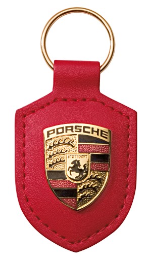 БРЕЛОК С ЭМБЛЕМОЙ PORSCHE-КРАСНЫЙ