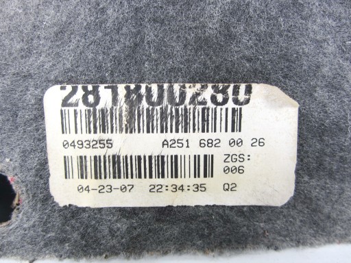 PODBITKA INSONORISATION DU CAPOT MERCEDES R-KLASA W251