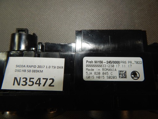 SKODA RAPID PANEL BOCCHETTE 5JA820045C