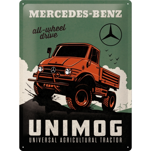 Табличка вывеска MERCEDES-BENZ UNIMOG металл 30x40