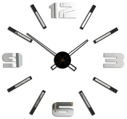 Великий сучасний настінний годинник з безшумним дзеркалом