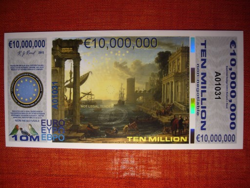 UNIA EUR POLIMER 10.000.000 EUR 2015 FANTAZYJN UNC