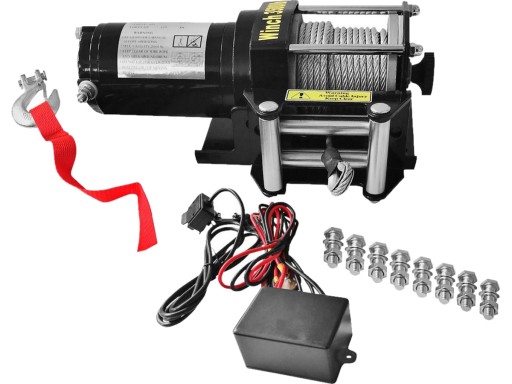 Электрическая лебедка с металлическим тросом 10,5 м HAMRON