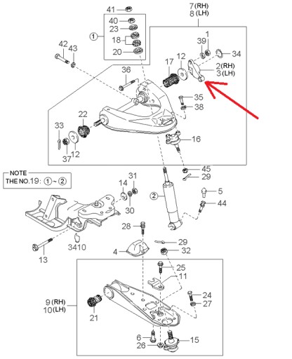 Крепление торсиона kia k2500 k2700 0s08334071a