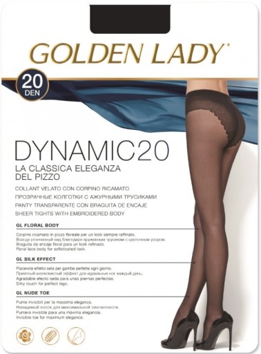 Pančuchové nohavice Golden Lady 20 den dynamic nero 3 M