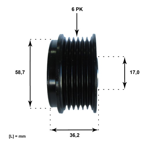 WRC Original Parts 5807051 Koleso alternátora