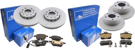Диски колодки ATE передня задня AUDI A6 C5 288 245