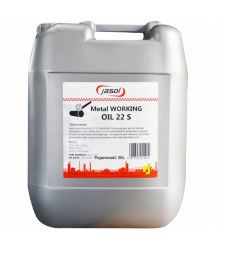 СУЛЬФОФРЕЗОЛЬНОЕ МАСЛО ДЛЯ МЕТАЛЛООБРАБОТКИ JASOL 22S - 20л