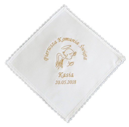 Хустка для причастя 25 см х 25 см біла 1 шт.