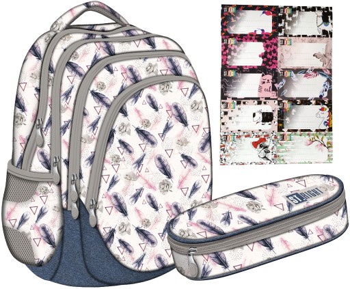 Рюкзак шкільний багатокамерний ST.RIGHT білий, чорний, відтінки сірого та срібло 23 л