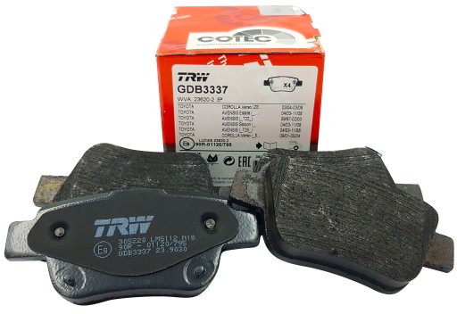 GDB3337 - TOYOTA AVENSIS COROLLA ГАЛЬМІВНІ КОЛОДКИ ЗАДНІ TRW