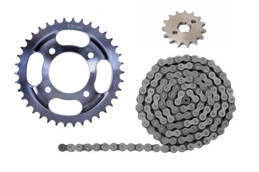 ZQ00230RZK7002428 - НАБІР ПРИВОДНИХ ЛАНЦЮГІВ ROMET ZETKA 125 ZK