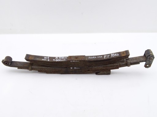 7cm - Isuzu nqr npr nkr 93-07 задня задня пружина 12 листів 7см