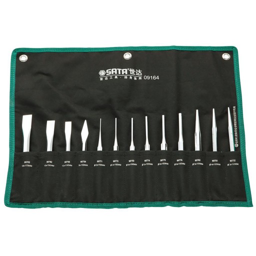 НАБІР З 13 КУСАЧОК ПЕРФОРАТОР ЛИСТОВИЙ ПЕРФОРАТОР SATA