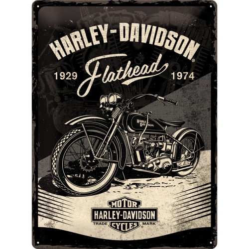 Табличка вывеска HARLEY-DAVIDSON FLATHEAD metal 30x40