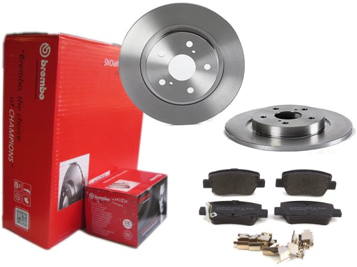 Диски + колодки BREMBO задняя TOYOTA AVENSIS T27