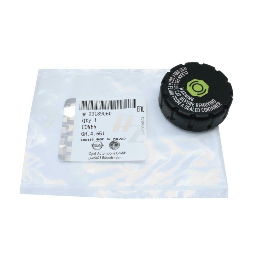 93189060 - КРИШКА РЕЗЕРВУАРА ДЛЯ РІДИНИ HAM. OPEL MERIVA A-B. ASTRA G-H. CORSA C. ZAFIRA C