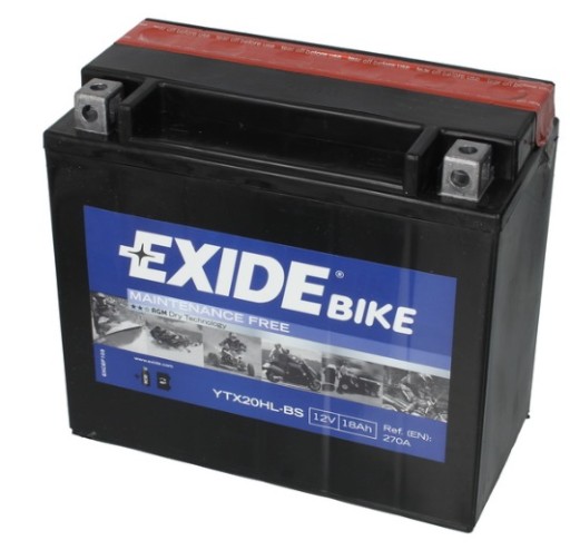 EXIDE ETX20HL-BS YAMAHA XVS1300 MidnightStar 07-15