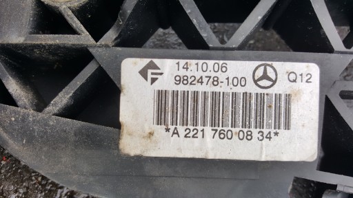holder handles right rear part console MERCEDES S W221 KEYLESS OE EU