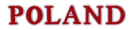 Польская нашивка-надпись из букв, Польша-вышивка