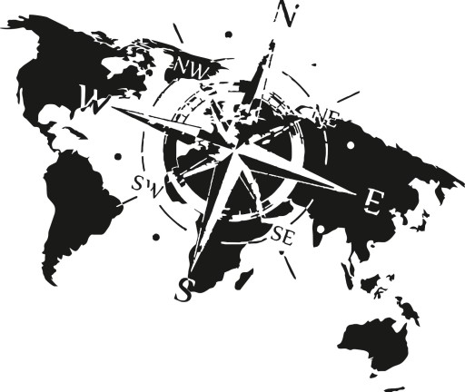 Роза ветров наклейка авто яхта 103 см X 71 см