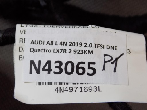 AUDI A8 4N D5 svazek dveře pravý záď 4N4971693L