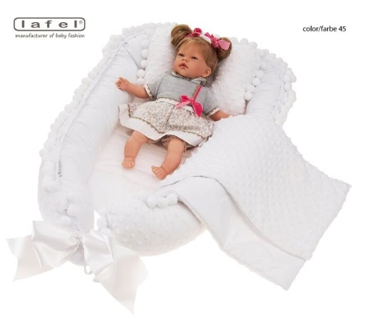 Baby nest Przytulny kokon bawełny łóżeczko LAFEL 3-częściowy 