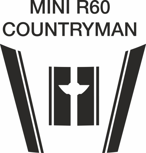 Mini R60 Countryman stickers for the hood and hatch