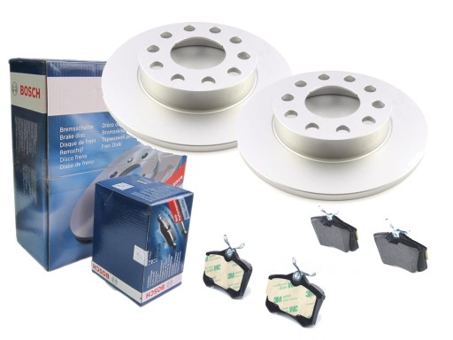 Диски + колодки BOSCH задня AUDI A4 B6 B7 + AVANT