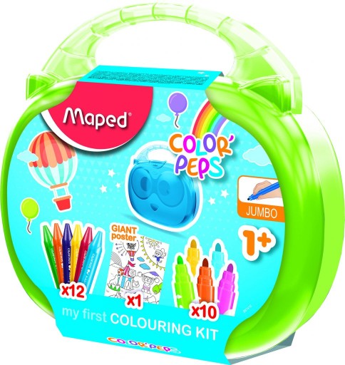 Perá a pastelky Maped EARLY AGE JUMBO v kufríku pre batoľatá 1+