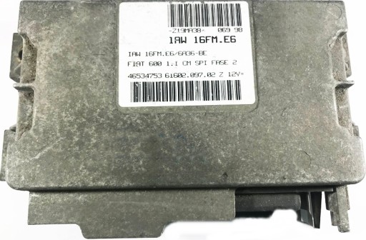 Компьютер fiat 600 seicento 1.1 iaw16fm.e6 иммо выкл.