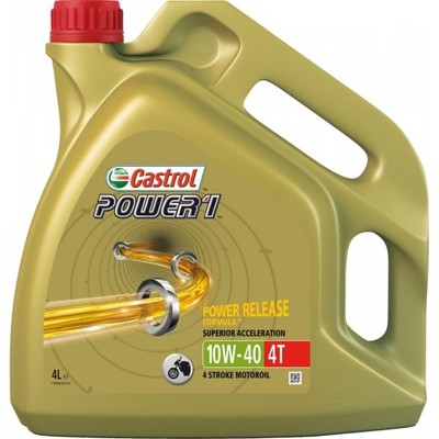 МАСЛО CASTROL POWER1 GPS 10W40 4T 4L ПОЛУСИНТЕТИКА