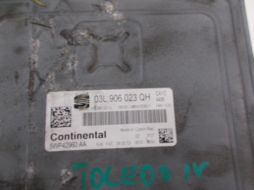 computer of the engine 03L906023QH TOLEDO IV 1.6 TDI