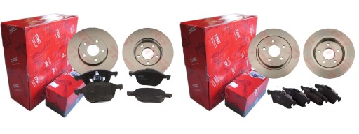 Диски колодки TRW передня задня VOLVO S40 II V50 278