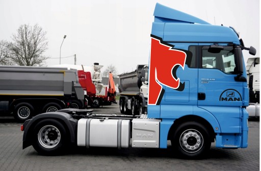 TGA TGX КРАСНЫЙ ЛЕВ НАКЛЕЙКИ НАКЛЕЙКА ЧЕЛОВЕК