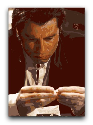 Pulp Fiction - OBRAZ 150x100 canvas plakat Vincent