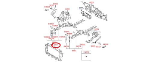 641011K500 64101-1K500 - ПЕРЕДНЕЕ УСИЛЕНИЕ РЕМЕНЬ ПЕРЕДНИЙ HYUNDAI IX20 2015-