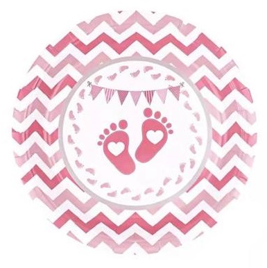 ТАРІЛКИ ДЛЯ ДІТЯЧОГО ДУШУ ДІВЧАТКИ 17 СМ 8 ШТ.