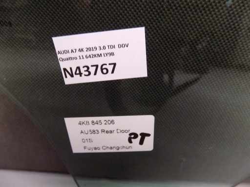 AUDI A7 4K window right rear part 2015 4K8845206
