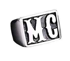 Перстень MC Motorcycle Club серебро серебро массивный