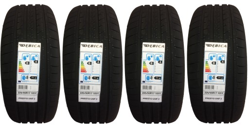4X нові літні шини 225 / 55R17 Debica Presto UHP2